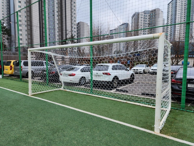  [날개스포츠] 서울광운초교 축구골망(육각망) 설치, 축구골망(경기용) 설치 작업