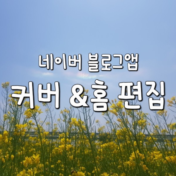  네이버 블로그앱 배경 꾸미기/커버/홈편집 설정하기
