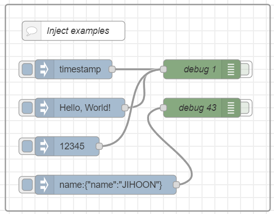  [Node-RED] Inject & Debug