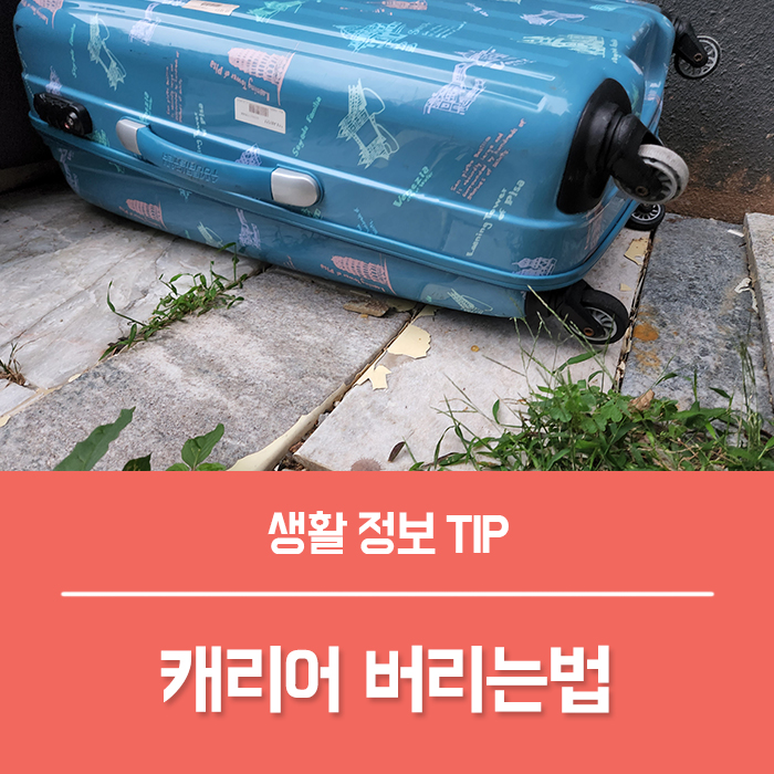  캐리어 버리는법 3가지, 대형폐기물 스티커 보다 편한 빼기 앱
