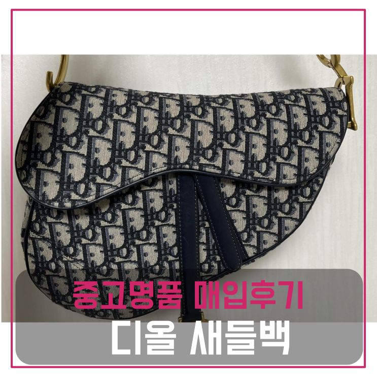  중고명품가방판매 디올 오블리크 새들백