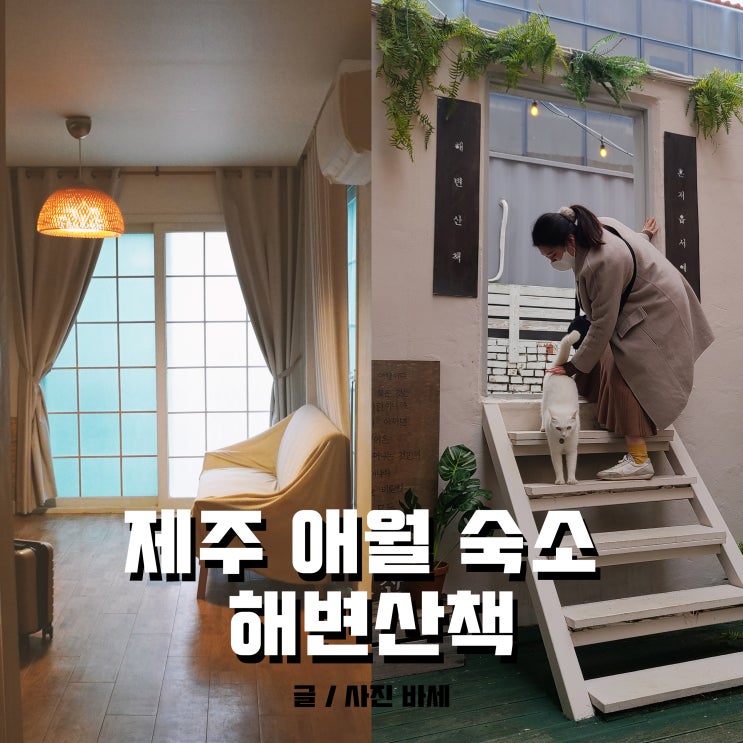  제주도 애월 숙소, 곽지해수욕장 인근 숙소 해변산책