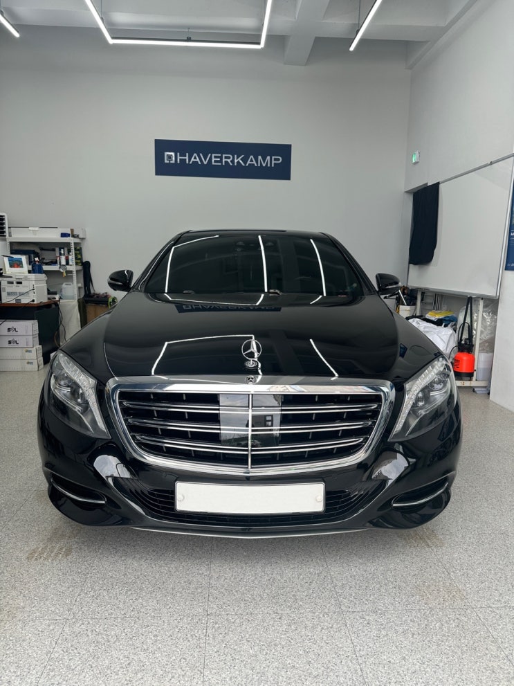  대전 벤츠 S350d(w222) 블랙박스 교체 아이나비 QXD8000 에코파워팩 S12 액정형