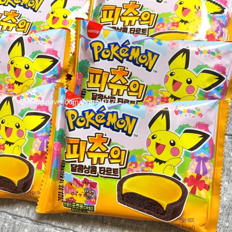  포켓몬빵 피츄의 달콤상콤 타르트~! 피츄빵! 러블리 포켓몬 띠부씰을 모으자~!