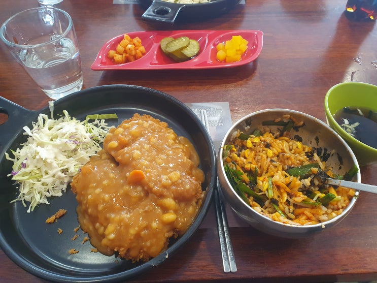  대구이천동맛집 느티나무 칼국수&돈까스 가성비갑 비빔밥 무한리필?!?!?!