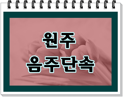  원주 음주운전 단속되었을 때