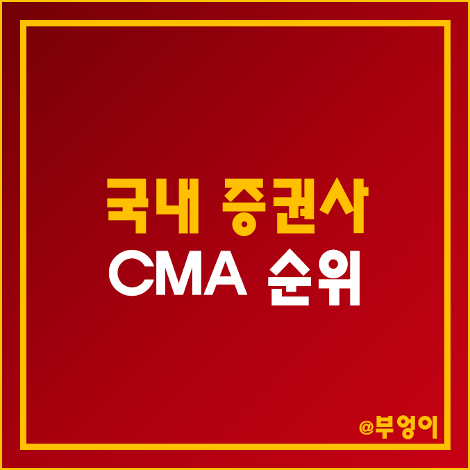 CMA 금리 비교 및 추천 - 국내 증권회사 이자율 및 증권사 순위 (미래에셋 네이버 통장, SK증권 행복나눔, 다올투자증권, 우리종합금융 등 이율 및 예금자보호)