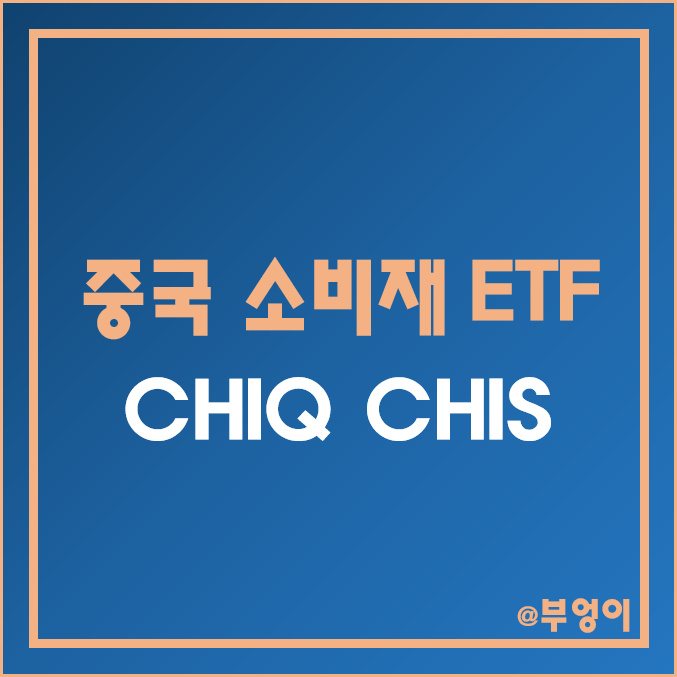 미국 상장 중국 내수주 ETF - CHIQ, CHIS (미래에셋 글로벌 Global X 필수소비재 주식 및 임의소비재 관련주)