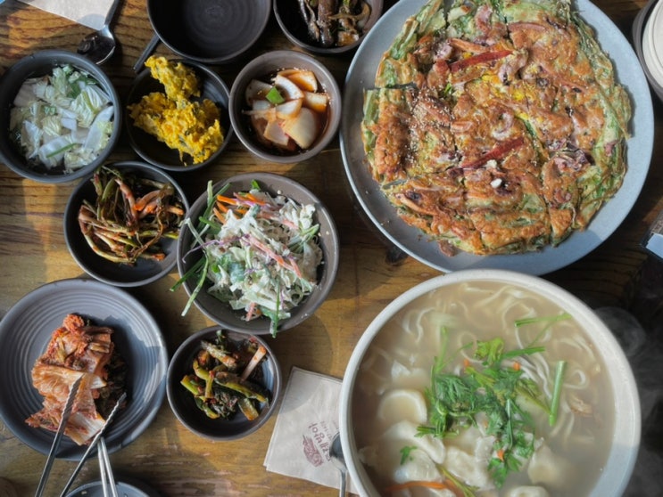  화성 제부도 드라이브 맛집 물레방아 칼국수, 해물파전으로 탄수화물 채우기