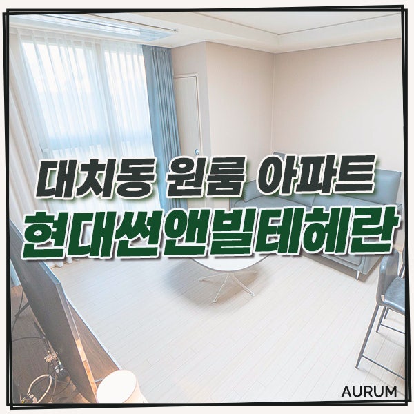  서울 대치동 단기임대 아파트 월세, 방 1 거실 1 구조의 분리형 풀옵션 원룸 구하기!