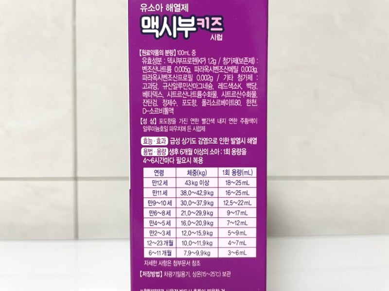유아,소아 낱개 스틱 포장 해열제: 맥시부키즈 (맥시부펜 개별 포장 버전) : 네이버 블로그