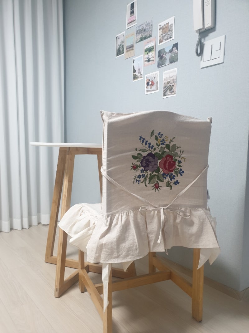 낡은 의자 방석, 커버로 손쉽게 리폼하기!