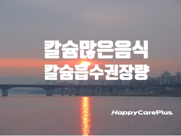 칼슘이 많은 음식 -칼슘흡수/권장량