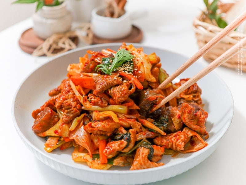 순대곱창볶음 양념 레시피 집에서 술안주 야채곱창 돼지곱창볶음