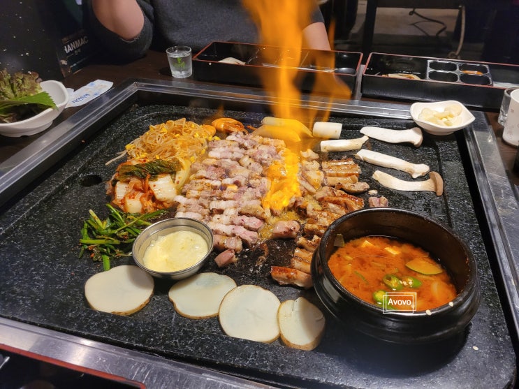  부천 상동역맛집 화덕애감동 삼겹살과 곱창 막창 대창을 한 번에 즐기기