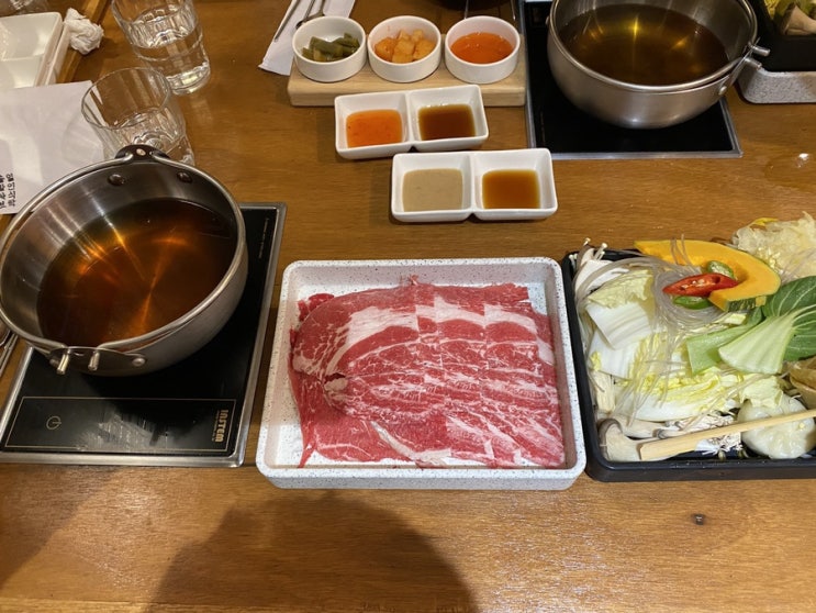 대전 둔산동 1인 샤브샤브 전문점 솔밭샤브 내돈내산