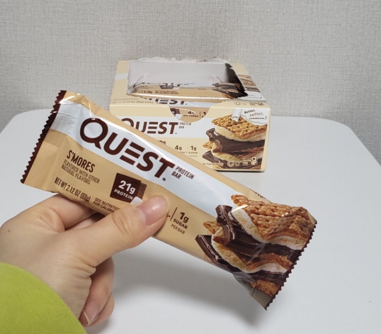  [내돈내산]하루 단백질 섭취량 채우기 좋은 단백질바 '퀘스트뉴트리션프로틴바 스모어'솔직리뷰