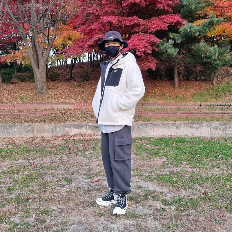 남자 후리스 코디 조거팬츠로 스타일리쉬하게!
