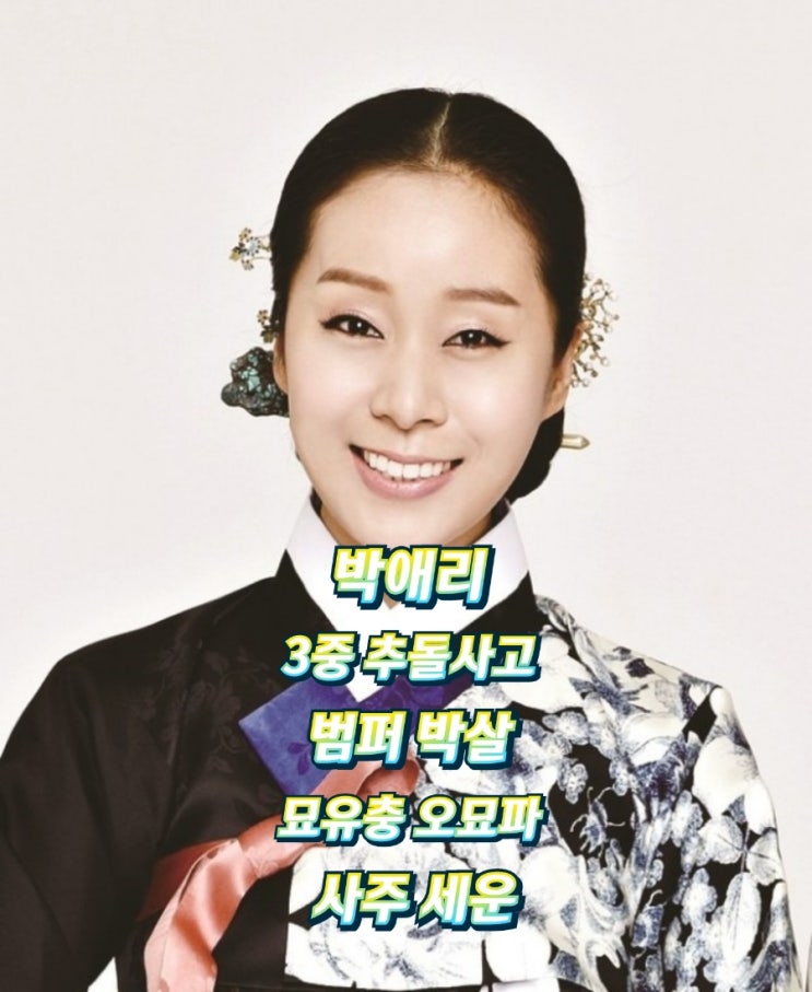<b>팝핀현준</b> 아내 <b>박애리</b> 3중 추돌사고 범퍼 박살 묘유충 오묘파... 