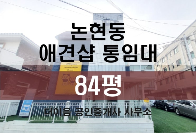 강남 애견카페 임대, 논현동 상가 통임대 애견 통사옥