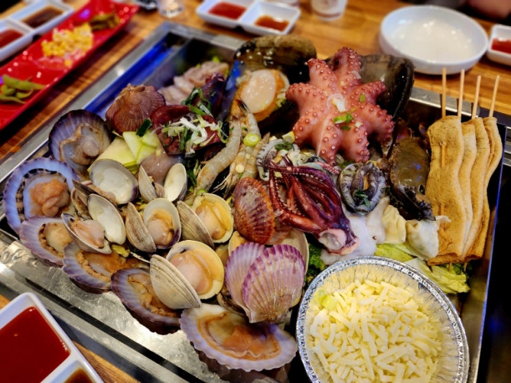  위례 중앙타워 맛집 푸짐하고 싱싱한 위례조개구이 전문점 바다수퍼해물천하조개구이 위례점