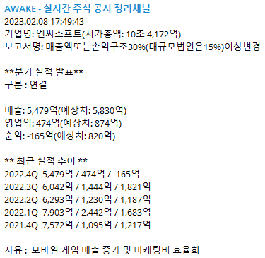  23년 1월 게임사 모바일 매출/리뷰