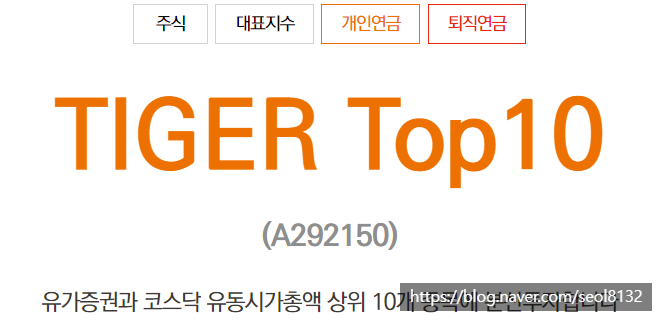  TIGER TOP 10 ETF 분석 (Ft. 코스피·코스닥 비교 및 TIGER 200 ETF)