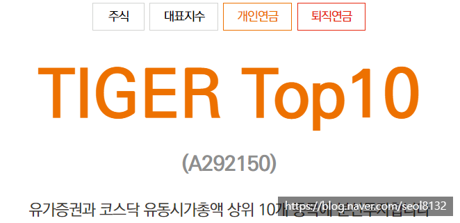 TIGER TOP 10 ETF 분석 (Ft. 코스피·코스닥 비교 및 TIGER 200 ETF)