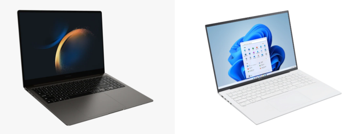 16인치 노트북 삼성 갤럭시북3 프로, LG 그램16 비교 (2023년형)