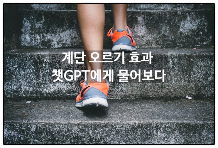  계단 오르기  운동효과 챗GPT에게 물어보다 ( with 챗GPT란?)