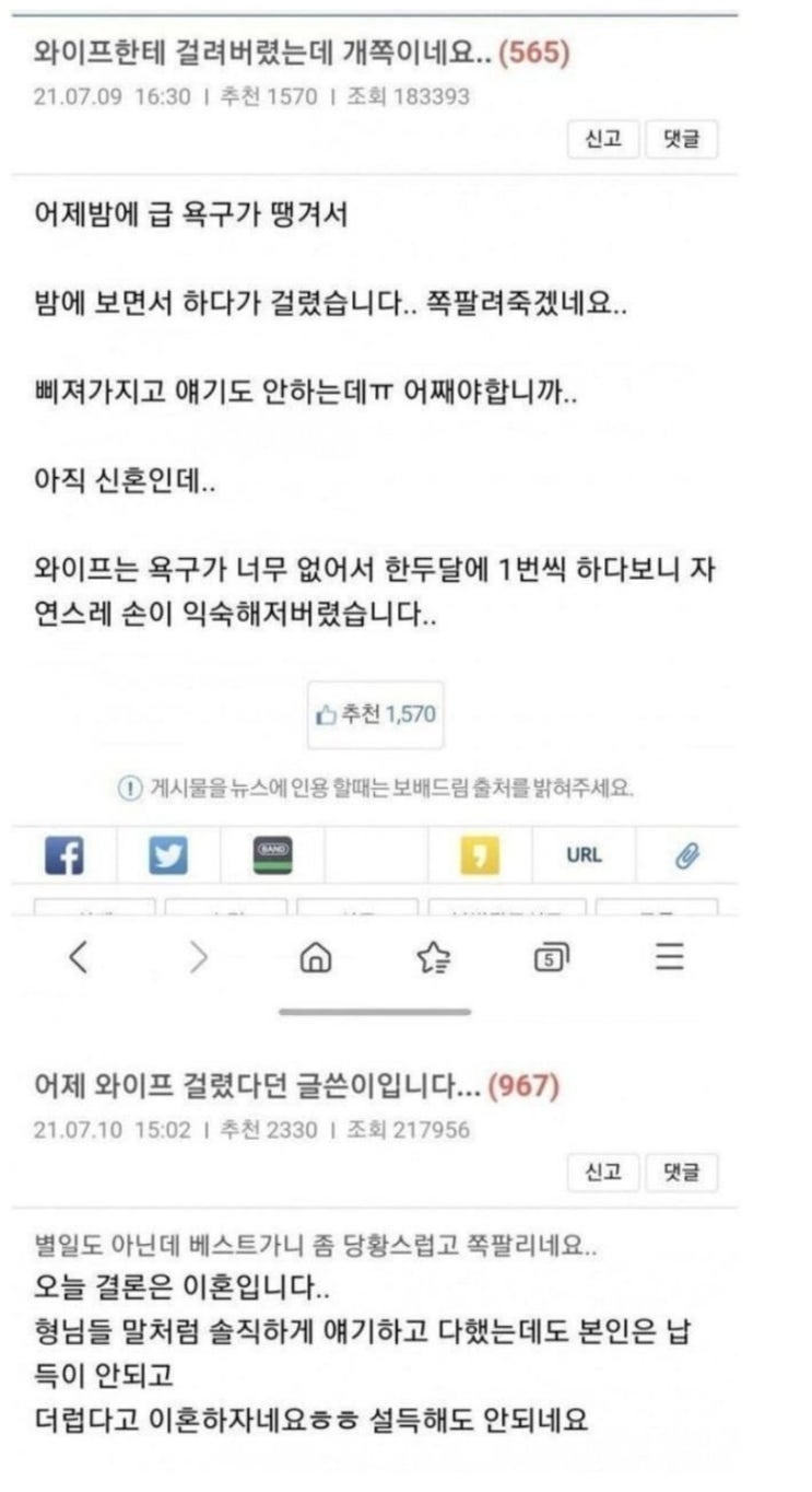 문재인 이재명 팬들 모임 사이트 보배드림 레전드 사건 신혼에 아내한테 걸려서 이혼한 남자