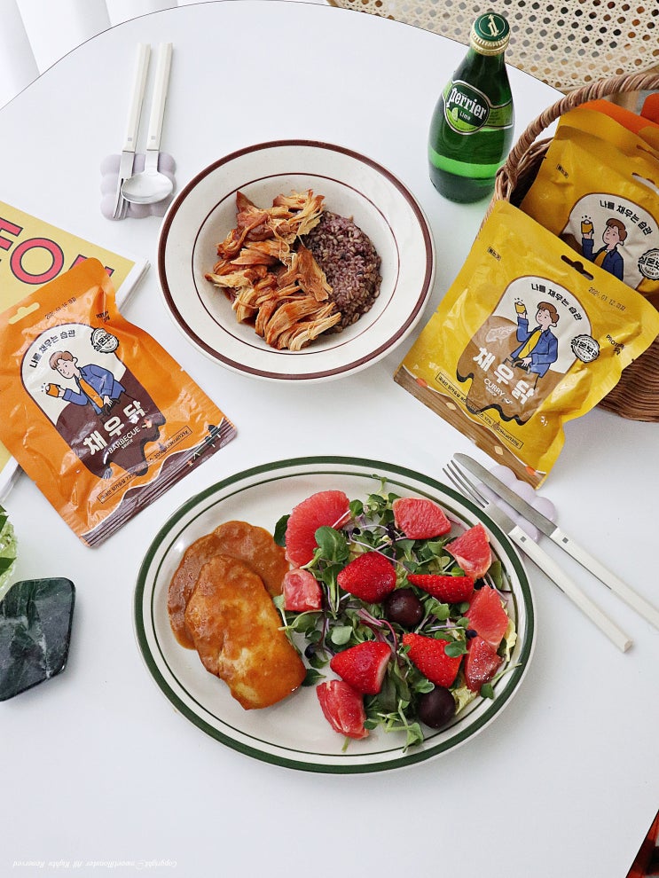  다이어트 식단추천 채우닭 실온 닭가슴살 간편하고 맛있다