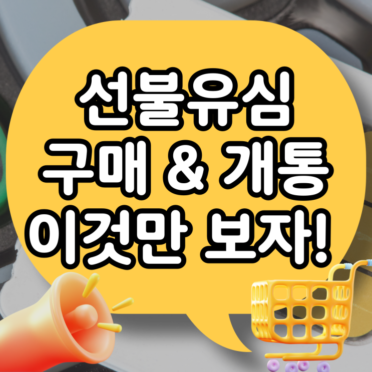  선불유심 구매 이렇게 해도 될까?