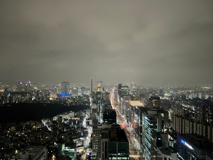서울 / 조선 팰리스 최상위 스위트룸에서 보이는 조망 낮 밤 비교