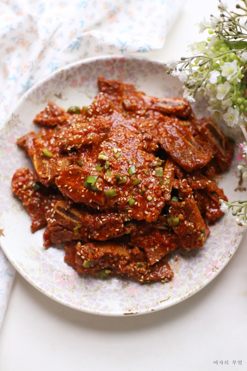 소갈비찜 레시피 만들기 대구st 매운 소갈비찜 양념 LA갈비찜 매운 갈비찜 고기반찬