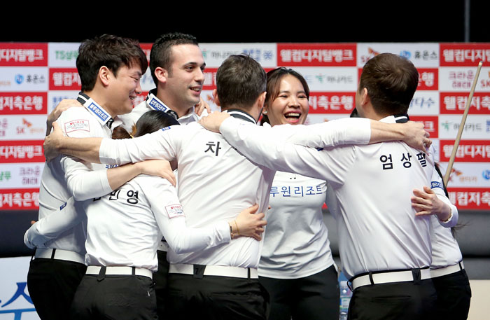 [<b>PBA 팀리그</b>] 블루원, 하나카드 꺾고 PS <b>파이널</b> 진출... 
