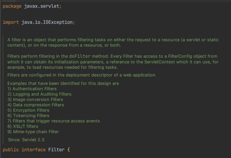  Spring boot Filter