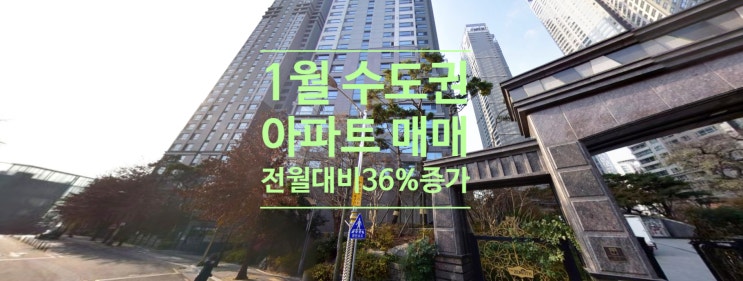  거래 살아나나...1월 수도권 아파트 매매 전월대비 36%증가