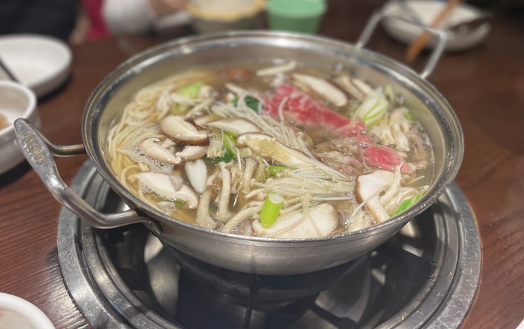  강남신세계 센트럴시티 파미에스테이션 국수전골 샤브샤브 한우리 맛집