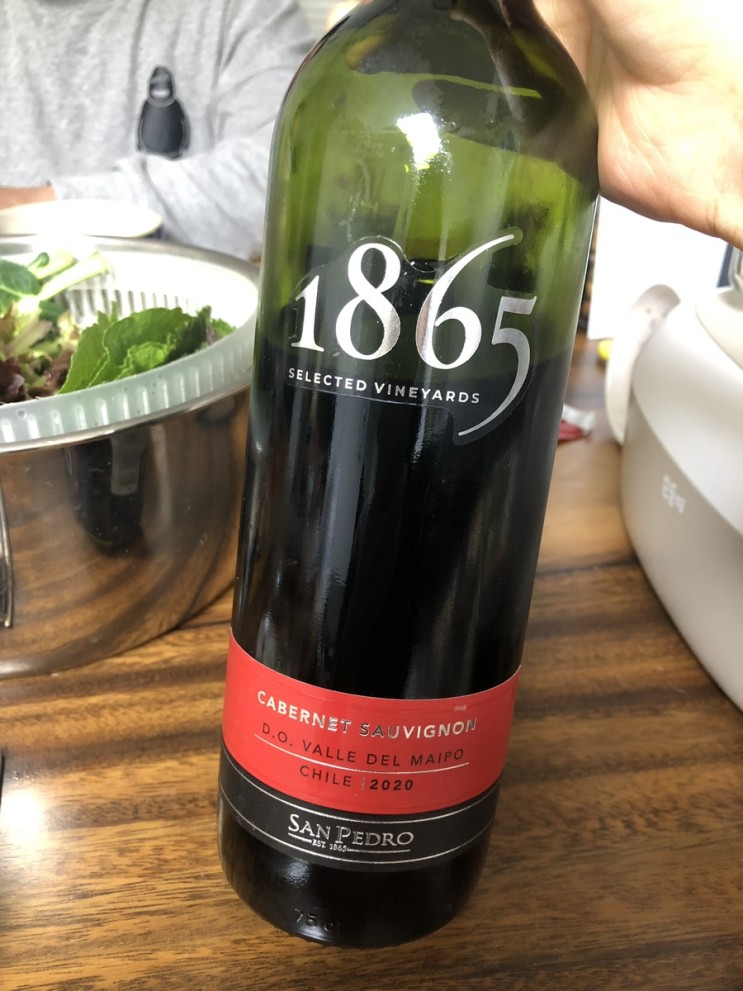 코스트코 와인 리뷰_1865 셀렉티드 빈야드 카베르네소비뇽 2020(칠레)/ 믿고 마시는 가성비 와인[와인 1도 모르는 부부의 와인 품평]