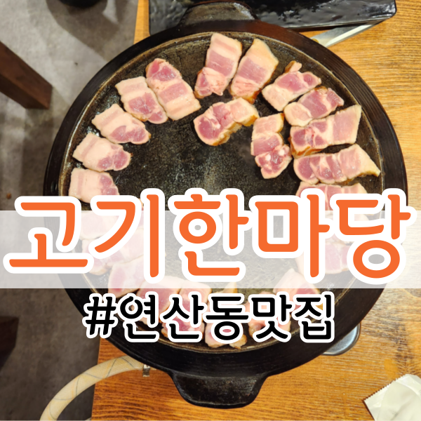 연산동맛집 <고기한마당> (연제 고기구이, 삼겹살, 회식장소 추천)
