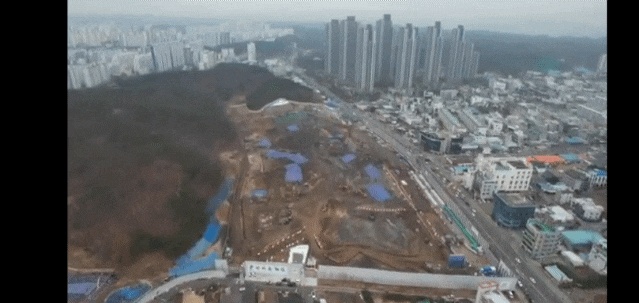 포항 환호 힐스테이트 공사현장 드론 영상 1단지 2단지 포항 환호 힐스테이트 공사현장 드론 영상 1단지 2단지