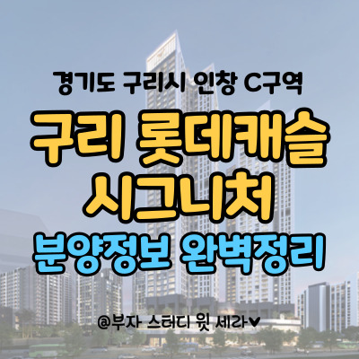  구리 롯데캐슬 시그니처, 인창C구역 분양가 청약 정보