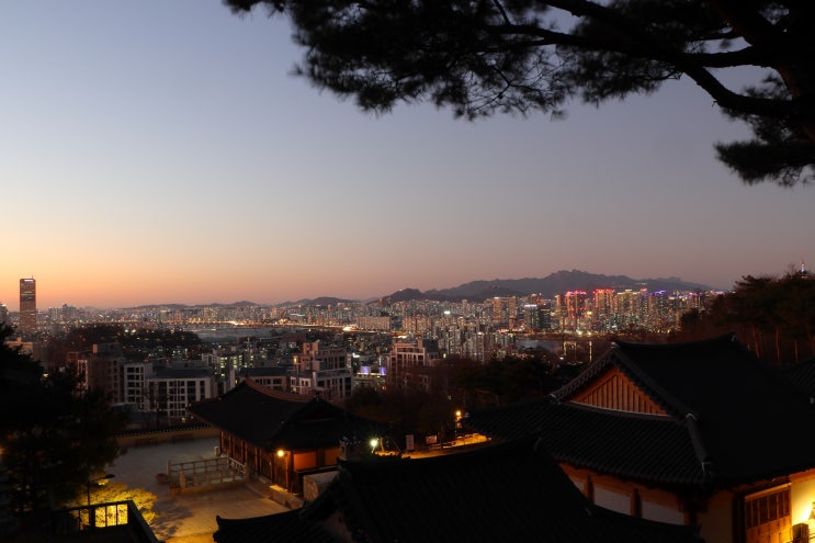  서울 동작구 동작충효길 1코스 달마사 일몰 야경