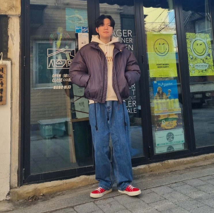  [넌블랭크] 후드 탈부착 다운 파카 KHAKI & 감동 CS