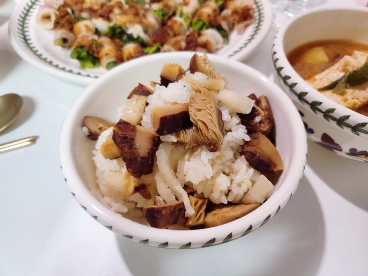 버섯밥 만드는 방법 :: 냄비밥 맛있는쌀 고르는방법 향미나라 쌀1kg