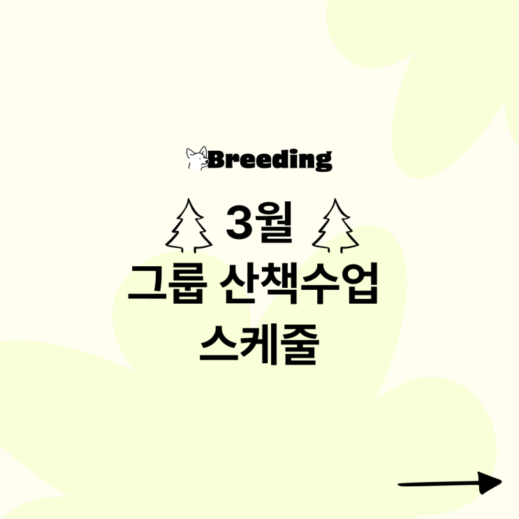 3월 그룹 수업 스케줄 - 산책 짖음 그룹 훈련 스케줄 3월 그룹 수업 스케줄 - 산책 짖음 그룹 훈련 스케줄