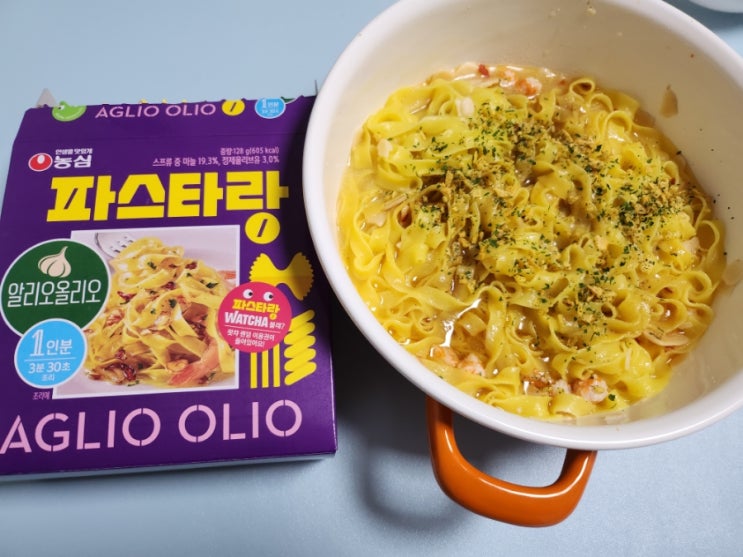  농심 얼리어먹터 제 3탄 : 파스타랑 알리오올리오 제가 먹어보았습니다