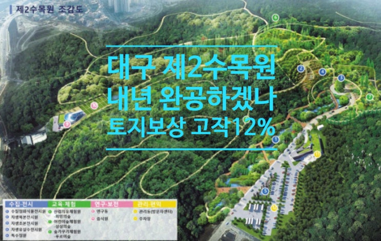  대구 제2수목원 내년 완공 하겠나...토지보상 고작 12%