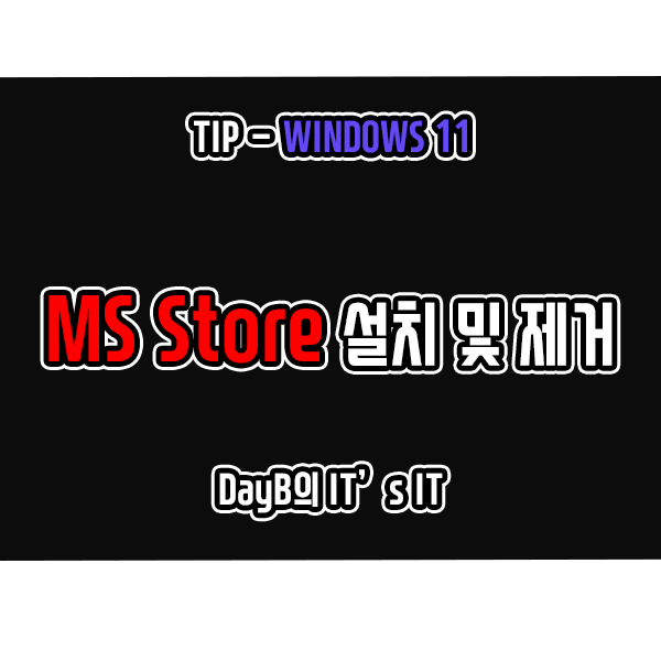 Windows11 마이크로소프트 스토어 설치 및 제거 방법